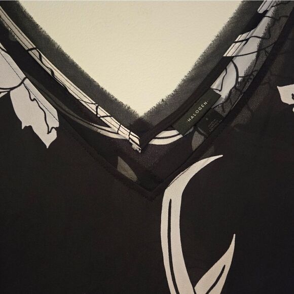 Halogen Raw Edge Floral Print Tank NWOT - Picture 5 of 5